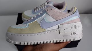 The Nike Air Force 1 Shadow Glacier Pastel Unboxing [upl. by Aonian]