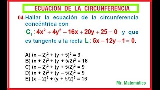 Ecuación de la circunferencia Ejercicio 4 [upl. by Ainnet]