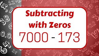 Subtracting with Zeros [upl. by Hanoy]