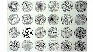 24 ZENTANGLE PATTERNS  Part 2 [upl. by Selij]