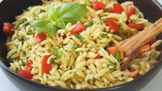 Easy Lemon Orzo Pasta Salad [upl. by Enyaht]