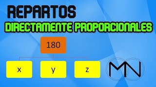 REPARTOS DIRECTAMENTE PROPORCIONALES ejercicios resueltos   ESO [upl. by Vudimir]