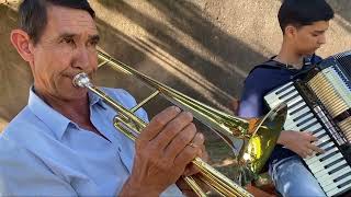 Irmão Claudeci trombonista veterano em visita ao irmao Rubens Artur Nogueira Sp [upl. by Ealasaid]