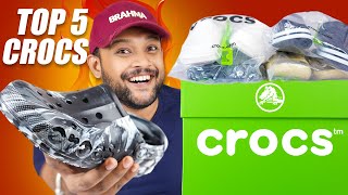 5 BEST CROCSCLOGSSLIDERS FOR MEN 🔥 Crocs Footwear Haul Review 2024  ONE CHANCE [upl. by Lightfoot]