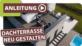 WPC Terrassendielen verlegen auf einer Dachterrasse [upl. by Ellah]