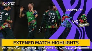 Extended Highlights  Antigua and Barbuda Falcons vs St Kitts and Nevis Patriots  CPL 2024 [upl. by Pacheco21]