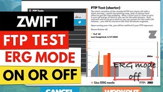 Zwift FTP Test ERG Mode On or Not [upl. by Eelirrem2]