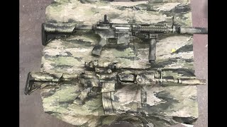 ATACS IX Camo rifle painting tutorial [upl. by Nellad]