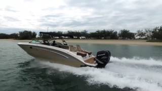 Sea Ray SDX 290 Sundeck Outboard Video Review [upl. by Pasol528]