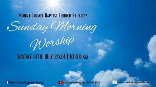 Mt Carmel Baptist  Morning Worship 140724  1000 am [upl. by Ailaroc]