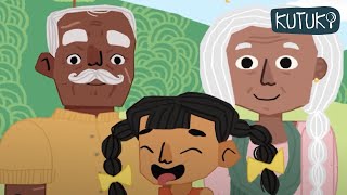 Grandpa and Grandma Nursery Rhymes for Kids  grandparents song  Kutuki [upl. by Gerty]