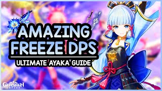 BEST FREEZE DPS • Ayaka BuildGuide  Artifacts Weapons Teammates Showcase  Genshin Impact [upl. by Noryak557]