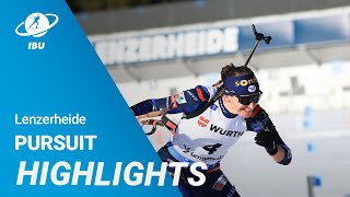 World Cup 2324 Lenzerheide Women Pursuit Highlights [upl. by Arad]