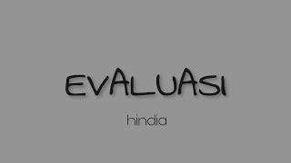 Evaluasi  Hindia  lirik lagu [upl. by Ahsied]