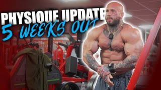 PUSH DAY amp PHYSIQUE UPDATE AT 5 WEEKS OUT  THE PREP EP 17 [upl. by Ahsinom]