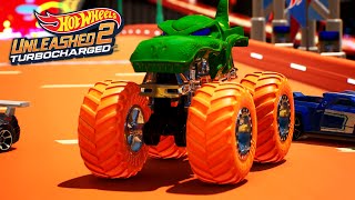 Hot Wheels Unleashed 2  Monster Trucks In Dinosaur Catcher [upl. by Nitaj199]