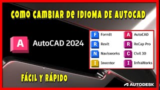 ✅ Cambiar de idioma a cualquier paquete de Autodesk 2024 Cambiar de idioma a AutoCAD 2024 [upl. by Dinesh]