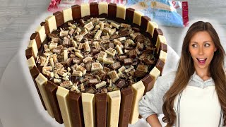 The Best NoBake KitKat Cheesecake Recipe Easy Tutorial [upl. by Yelbmik]