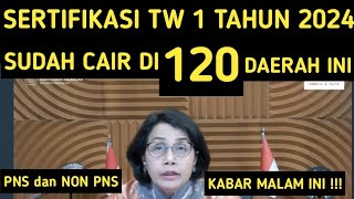 SERTIFIKASI TRIWULAN 1 TAHUN 2024 SUDAH CAIR DI 120 DAERAH INI TPG TW 1 2024 [upl. by Kirenoj]