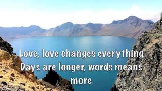 Love Changes Everything lyrics Michael Ball amp II Divo [upl. by Ellary532]