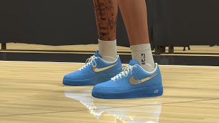 NBA 2K25 Next Gen Shoe Creator  Nike Air Force 1 Low x OffWhite quotMCA Bluequot [upl. by Collbaith]