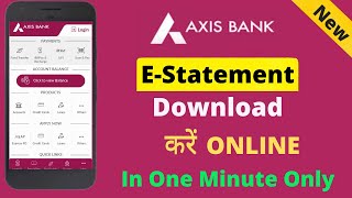 How to download Axis bank account statement from axis mobile application in 2022  Estatement pdf [upl. by Netti470]