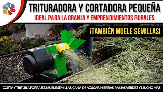 🚜 TRITURADORA MULTIFUNCIÓN  Corta y tritura forrajes ramas verdes hierbas cañas muele semillas [upl. by Calla]