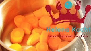 Möhren kochen  Karotten im Topf zubereiten  Anleitung  How to cook carrots [upl. by Engleman]