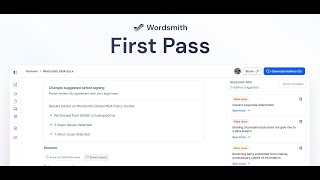 First pass AI contract review agent available for general review by Wordsmith [upl. by Delp]