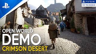 CRIMSON DESERT Full 4K Gameplay Demo  Most Ambitious SINGLE PLAYER OPEN WORLD RPG coming to PS5 Pro [upl. by Oigroig]