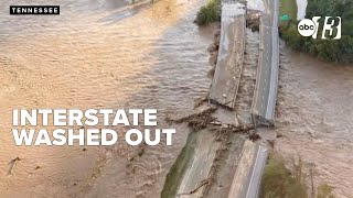 Tennessee interstate washed out Virginia tornado tears through homes [upl. by Vrablik]