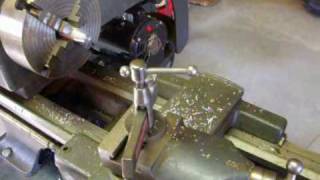 TURNING A TAPER ON THE LOGAN LATHE tubalcain [upl. by Emirak]