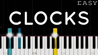 Coldplay  Clocks  EASY Piano Tutorial [upl. by Vinson]