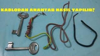 Elektrik Kablosundan Anahtar Nasıl Yapılır  a key [upl. by Eimirej495]