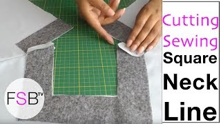 Cutting and Sewing Square Necklines [upl. by Annazus211]