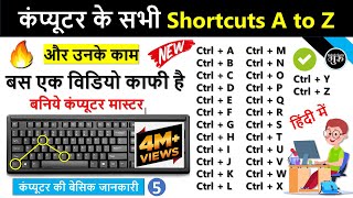 Computer a to z shortcut keys  Ctrl A to Z shortcut keys  CTRL Shortcut Keys of Computer [upl. by Neerom]