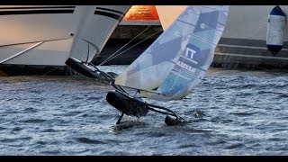 Adventure Phase 2 Tuning and sailing a trimaran model sailing boat [upl. by Lyndsie]