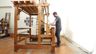 A Jacquard loom in action [upl. by Ynohtna831]