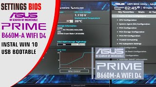 Bios Asus Prime B660MA Wifi D4  Instal Win 10 [upl. by Adelric]