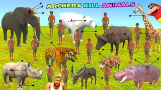 Forest Deathmatch Archers vs Animals Battle in Arbs [upl. by Nonnair]