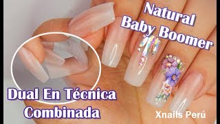 👉 Aprende a realizar Uñas Acrilicas NATURAL Baby Boomer ❤️ Con Moldes Dual en Técnica Combinada [upl. by Nylac223]