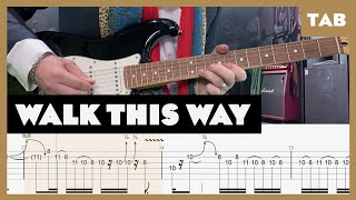 Aerosmith  Walk This Way  Guitar Tab  Lesson  Cover  Tutorial [upl. by Sigrid]