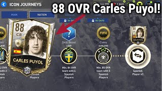 How amp Where To Find 88 OVR ICON Carles Puyol  FIFA Mobile 22 Gameplay  Walkthrough [upl. by Kcirdes]