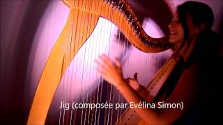 Celtic Harp  Suite celtique  song gavotte jig reel à la harpe par Evélina Simon [upl. by Nysila]