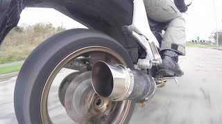 Delkevic Exhaust on Honda VFR 800 F 2014 [upl. by Ahsiat]