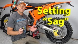 How to Set Your Sag on your Dirt Bike  Dirt Bike Set Up Tip [upl. by Ahkos775]