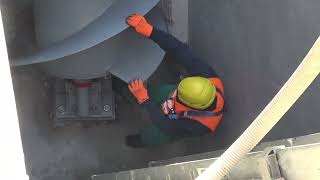 PA Archimedean Water Screw Pump at AIMAG WWTP in Carpi Italy April 2019 [upl. by Arze]