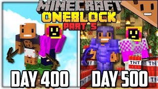 We Spent 500 Days in ONE BLOCK Minecraft Heres What Happened ft NotPaulGG [upl. by Yelhak]