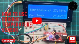 how to use DS18B20 Temperature Sensor  Interfacing ds18b20 [upl. by Yrogiarc975]