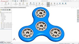 Solidworks tutorial  Design of Fidget Spinner in Solidworks [upl. by Atniuqal]